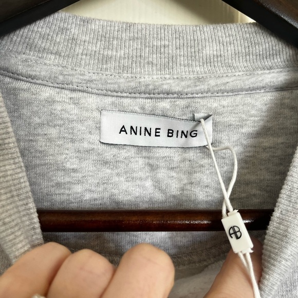 Anine Bing NWT Terry O’Neill Kate Moss Graphic Pullover Sweatshirt Gray Medium - Picture 7 of 11